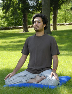A Person Sitting in Meditation